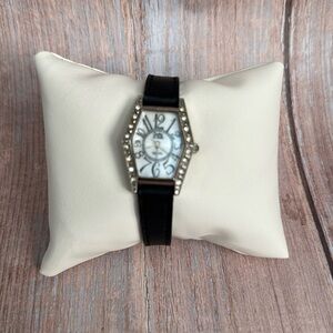 Preowned Women’s Lucky Star Black and Rhinestone Watch Item #PHK406